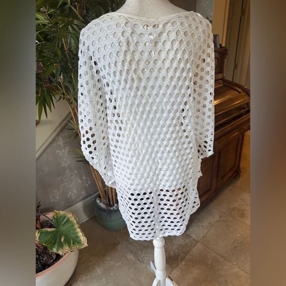 Chico’s ladies crochet top Chico size 3, US 13 extra-large and WOT white - Picture 4 of 9